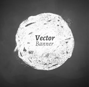 Chalked banner Stock Illustration