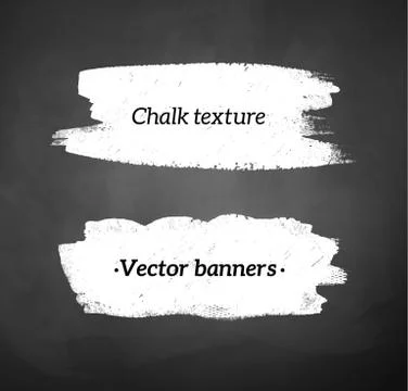 Chalked banners Stock Illustration