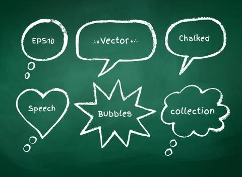 Chalked bubble-talks Stock Illustration