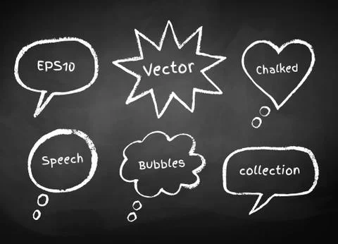 Chalked bubble-talks Stock Illustration
