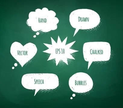 Chalked bubble-talks Stock Illustration
