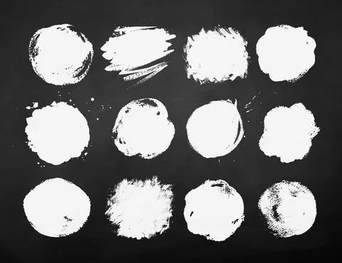 Chalked grunge vector hand drawn elements Stock Illustration