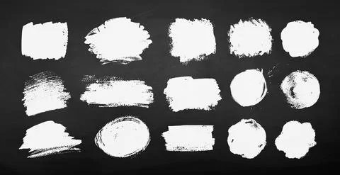 Chalked grunge vector hand drawn banners Illustrazione stock