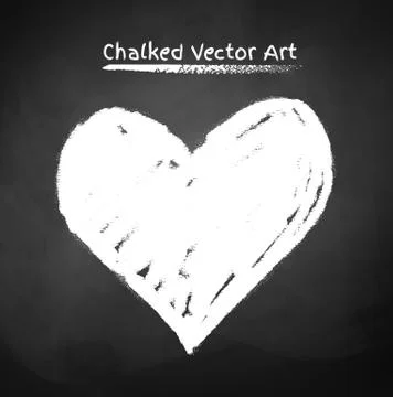 Chalked heart Stock Illustration