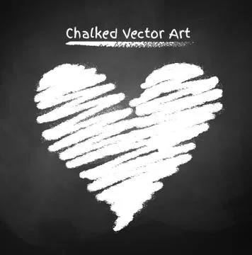 Chalked heart Stock Illustration