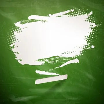 Chalked speech bubble. EPS 10 Stock Illustration