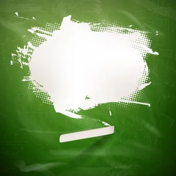 Chalked speech bubble. EPS 10 Illustrazione stock