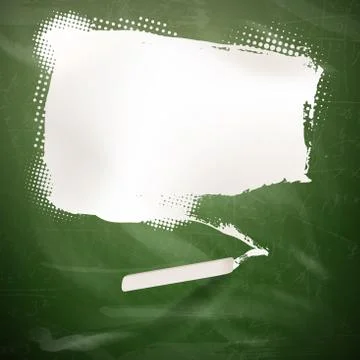 Chalked speech bubble. EPS 10 Illustrazione stock