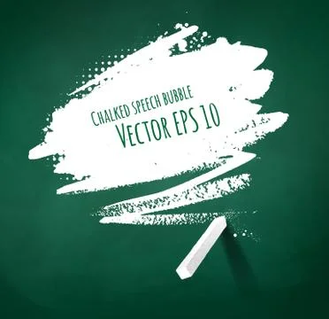 Chalked speech bubble Stock Illustration