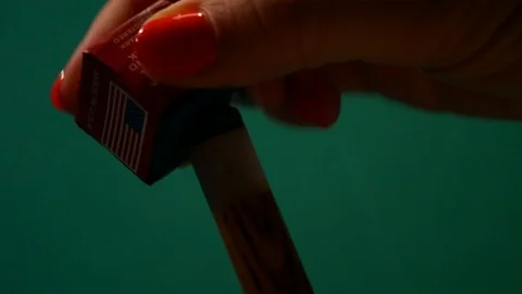 Chalking a pool cue Stock Footage 114289052