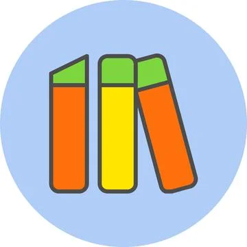 Chalks Line Filled Circle Icon Stock Illustration