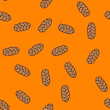 Challah bread jewish vector seamless pattern Stock Illustration