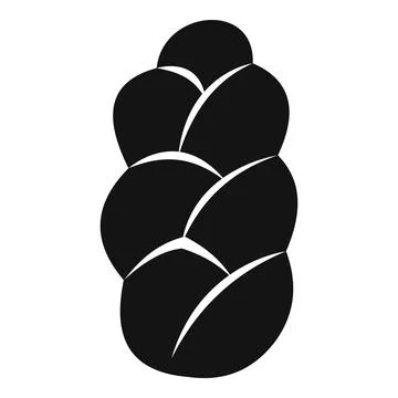 Challah bread loaf icon representing jewish tradition Stock Illustration
