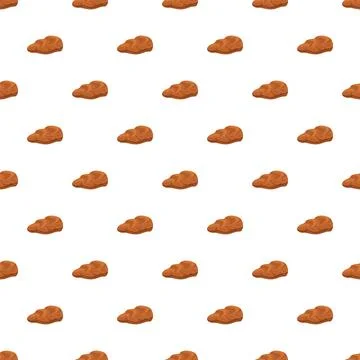 Challah bread loaf seamless pattern background イラスト素材