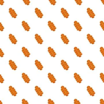 Challah bread loaf seamless pattern background イラスト素材