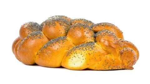 Challah bread on white background Stock Photos
