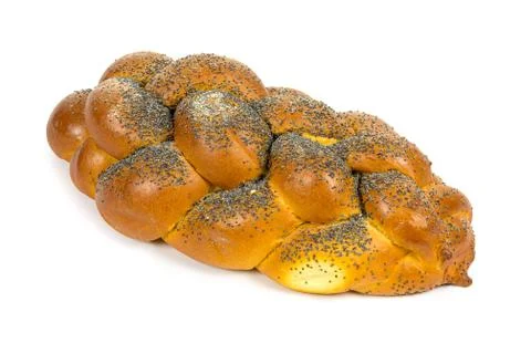 Challah bread on white background Stock Photos