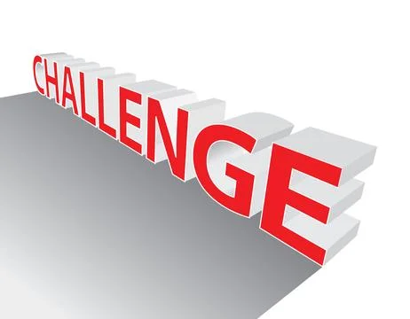 Challenge 3d letters Stock Illustration