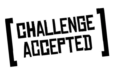 Challenge Accepted original quote Stock Illustration