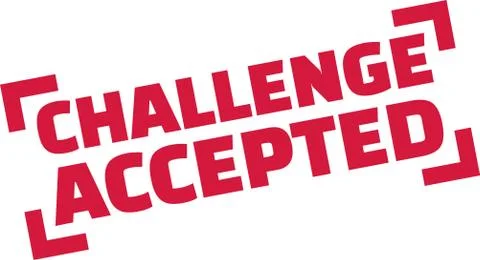 Challenge Accepted stamp Stock Illustration