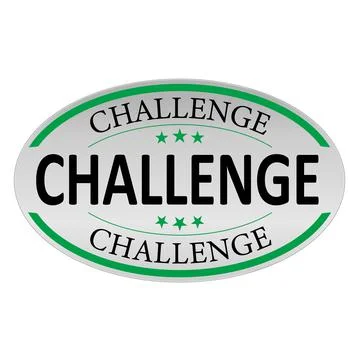 Challenge blue button sign. challenge rounded blue sticker. white peeler Stock Illustration