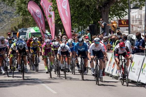 Challenge Ciclista Mallorca cycling race, Alcudia, Spain - 16 May 2021 Stock Photos