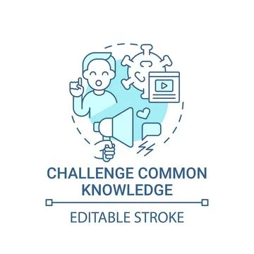 Challenge common knowledge concept icon イラスト素材