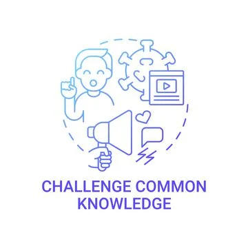 Challenge common knowledge concept icon イラスト素材