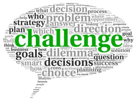 Challenge concept in word tag cloud Stock Illustration