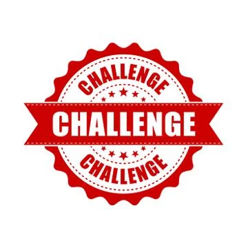 Challenge grunge rubber stamp. Vector illustration on white background. Busin 스톡 일러스트
