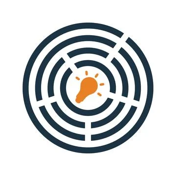 Challenge, maze, solution icon. Simple editable vector graphics. Ilustración de archivo