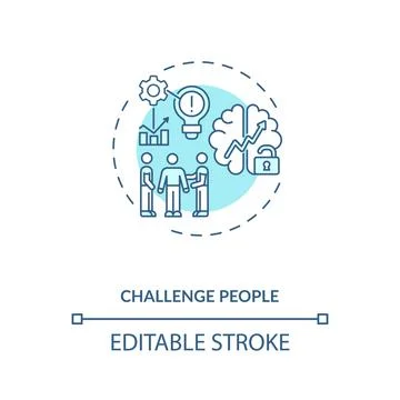 Challenge people concept icon Illustrazione stock