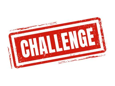 Challenge red stamp style Stock-Illustration