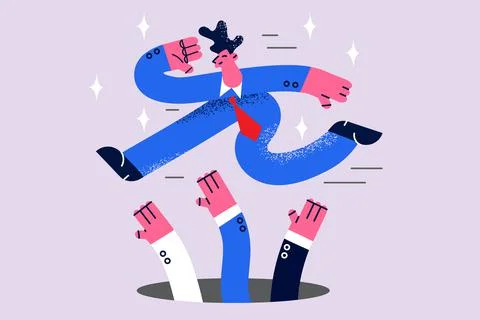 Challenge, risks, business rivals concept Stock Illustration