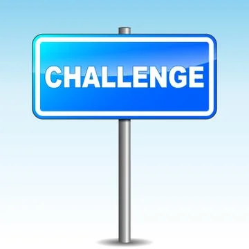 Challenge signpost Stock Illustration