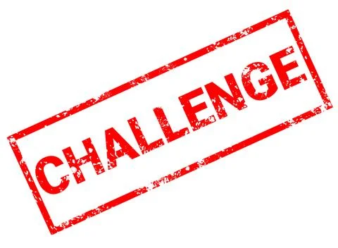 Challenge stamp red rubber stamp on white background. Challenge stamp Stock Illustration
