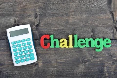 Challenge on wooden table Stock Photos