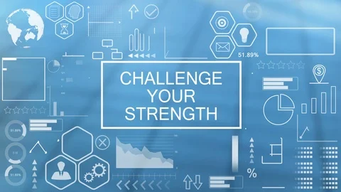 Challenge Your Strength, Animated Typography Stock Footage 116358914