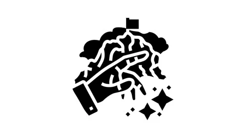 Challenge yourself succes glyph icon animation Stockbeeldmateriaal 326153233