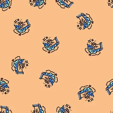 Challenge yourself succes vector seamless pattern Illustrazione stock