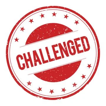 CHALLENGED stamp sign Stock Illustration
