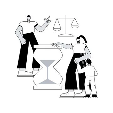 Challenges for divorced dads abstract concept vector illustration. Stock Illustration