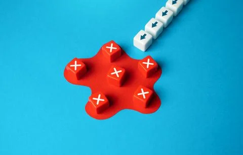 Challenges lie ahead. Slow down, deal with problems or find an alternative pa 스톡 사진