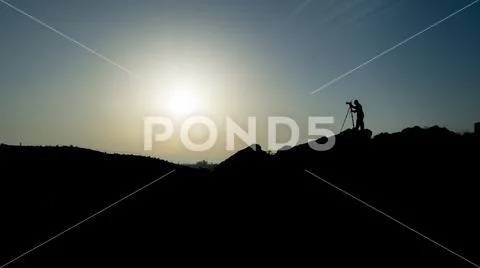 Challenging conditions of nature photography Stock Photos