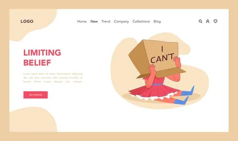 Challenging self-limiting beliefs concept. Flat vector illustration Stock Illustration
