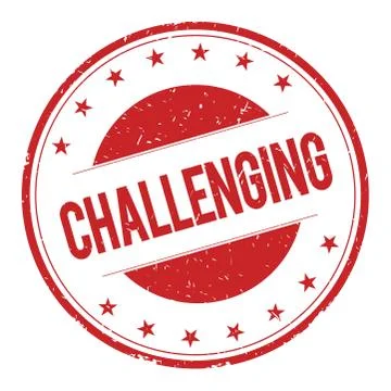 CHALLENGING stamp sign Stock Illustration
