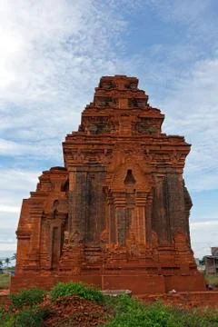 Cham Tower - one of the ancient architecture in Vietnam Stock Photos
