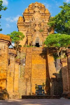 The Cham towers of PONAGAR. 스톡 사진