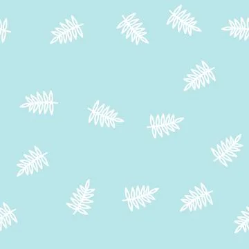 Chamaedorea tropical leaf line vector seamless pattern イラスト素材