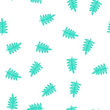 Chamaedorea tropical leaf vector seamless pattern イラスト素材